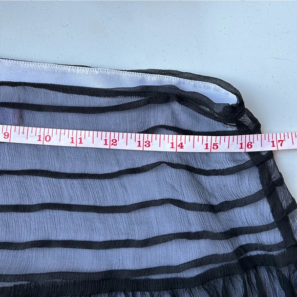 Sophia Michelle Black Sheer Double Layer White Lining A Line Full Skirt! - Picture 4 of 7